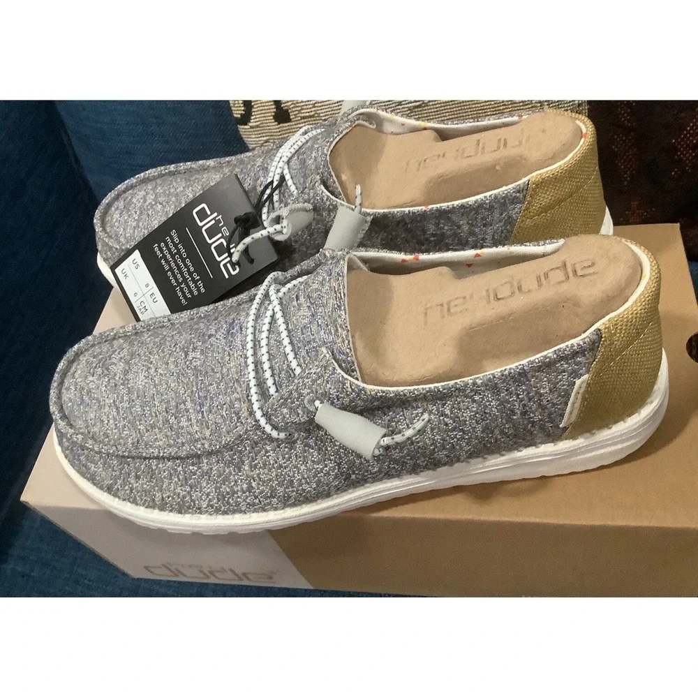 Hey Dude Gray Men Loafer Size 8